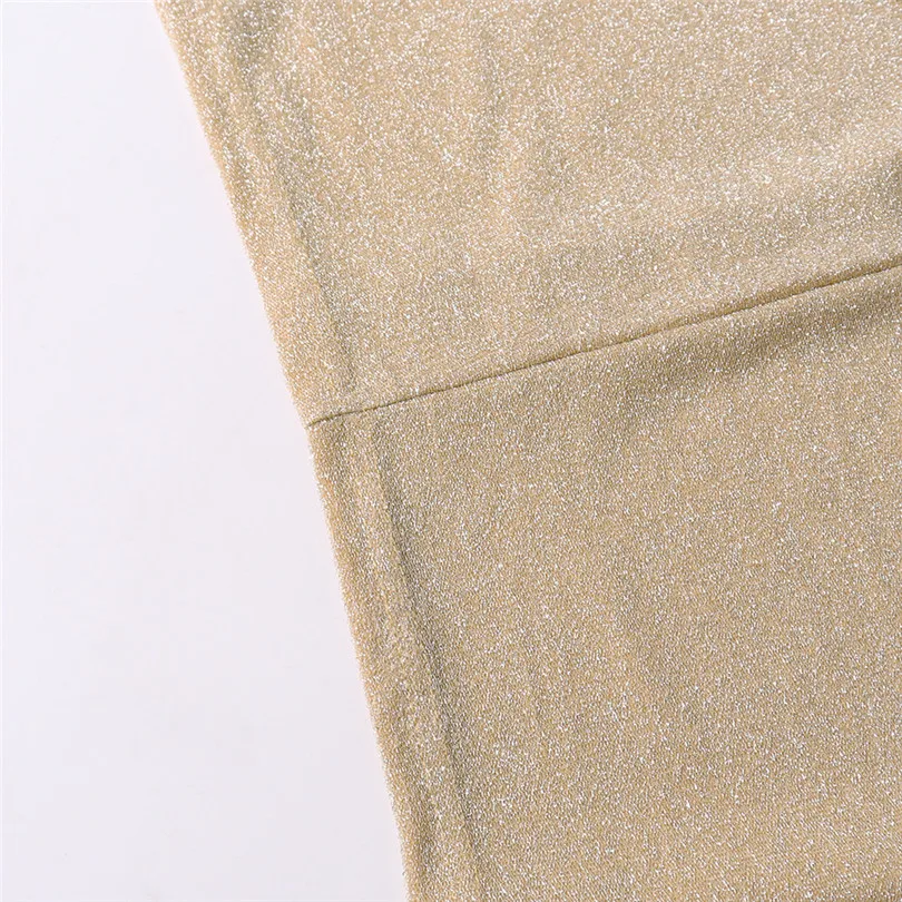 

YGYEEG Sexy Shinny Party Dresses Gold Silver Backless Strap Summer Vesitos Deep V Neck Off Shoulder Club Dresses Women Clothes