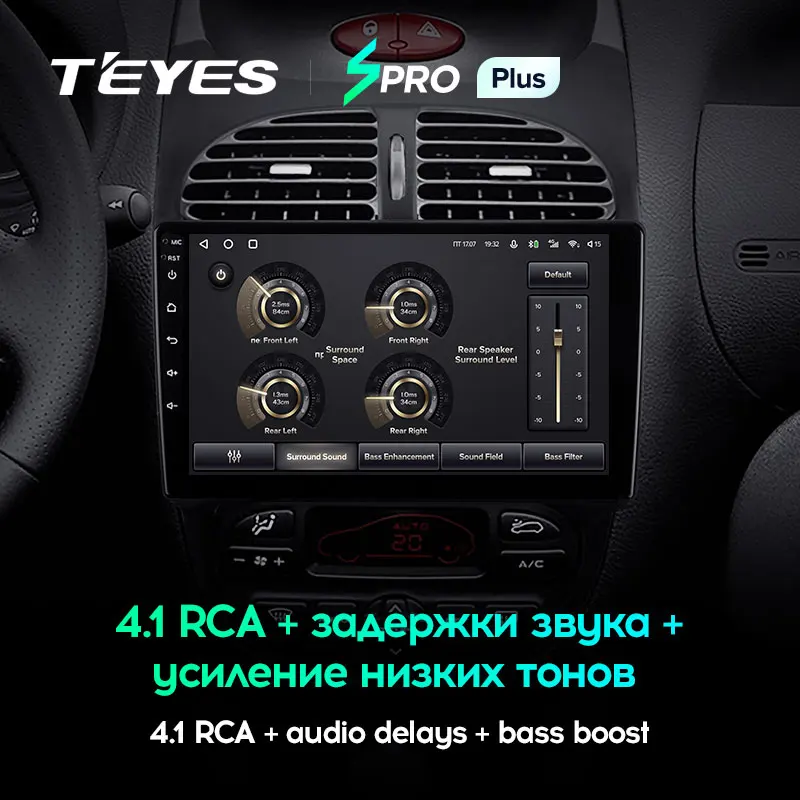 TEYES SPRO Plus Штатная магнитола For Пежо 206 Peugeot 1998 - 2012 Android 10 до 8-ЯДЕР 4 + 64ГБ 32EQ DSP 2DIN