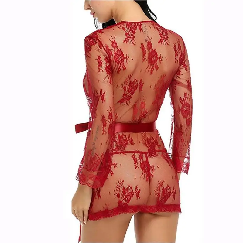 Сексуальное эротическое кружевное ночное белье женское прозрачная комбинация |