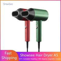 2021 youpin showsee a5 r g anion hair dryer negative ion hair care professinal quick dry home 1800w coldhot hairdryer diffuser