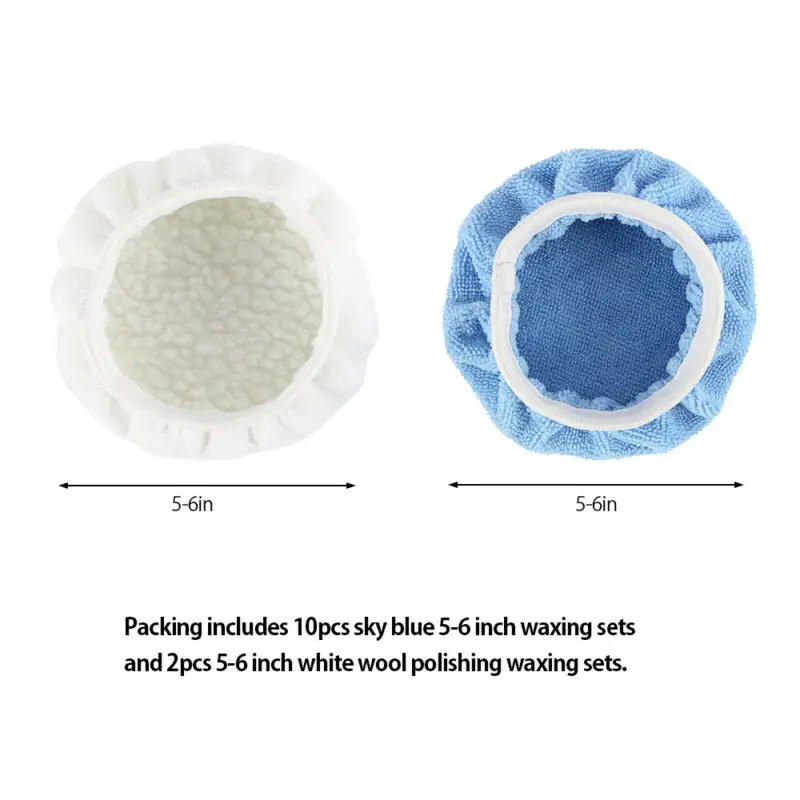 

Bonnet Polishing pad Waxing Buffing Cover Microfiber Tools Replacement
