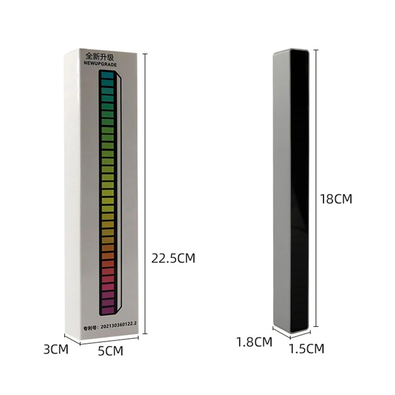 

Sound Control Light RGB Voice-Activated Music Rhythm Ambient Light With 32 LED 18 Colors Car Home Decoration Lamp 2021 New