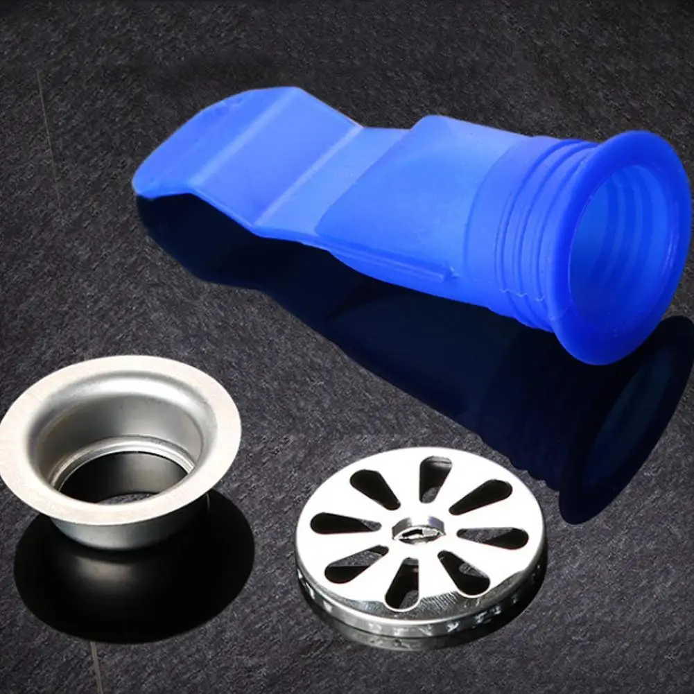 

Silicone Kitchen Strainer Bathroom Accessories Pipe Sewer Drainer Anti-odor Pest Control Floor Cover Drain Round Steel