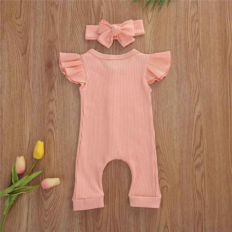 Модные комбинезоны для маленьких девочек летние милые однотонные однобортные