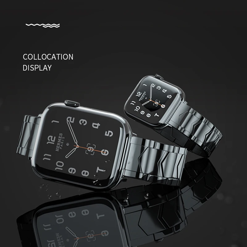 

Stainless Steel Watch Band for Apple Watch Strap 42mm 38mm 40mm 44mm for Iwatch 6 SE 5 4 3 Metal Bracelet Personality Luxury