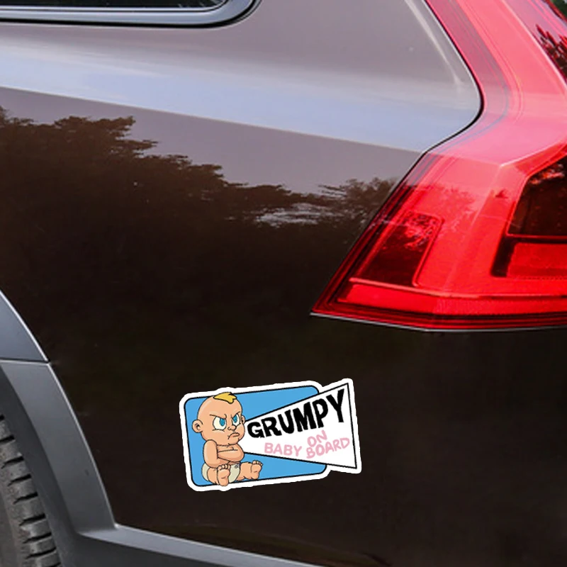 Aliauto мультяшная Автомобильная наклейка Grumpy Baby на борт аксессуары Виниловая