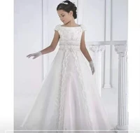 white ivory vintage lace flower girl dresses girls fist communion dresses princess ball gowns custom