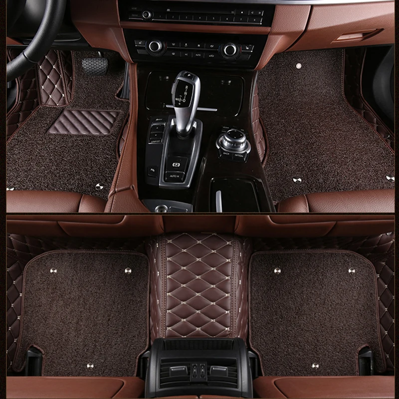 Высококачественные двойные автомобильные коврики для VW Caravelle Sharan вариант Phaeton