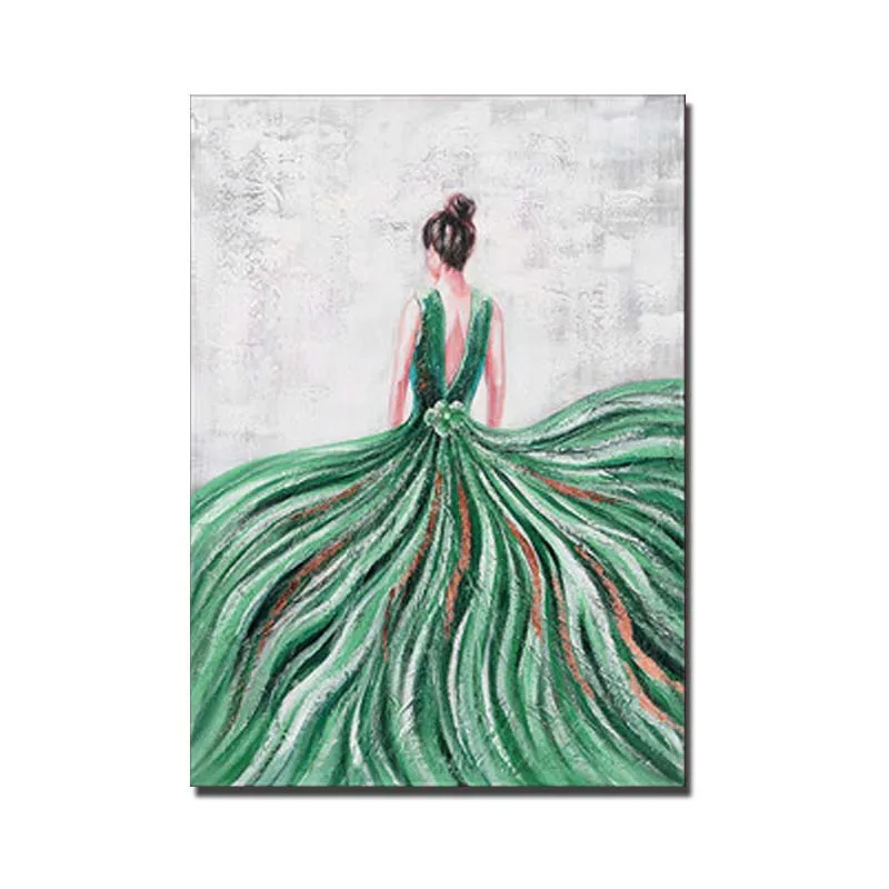 Ручная роспись абстрактная танцовщица девушка картина маслом на холсте