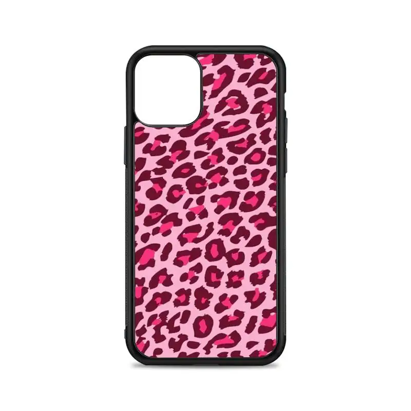

Pink leopard Phone Case for iPhone 12 mini 11 pro XS Max X XR 6 7 8 plus SE20 High quality TPU silicon cover
