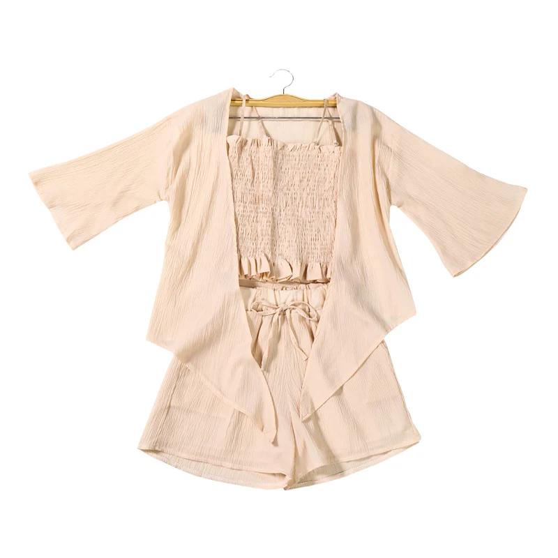 Heliar Blouse and Tank Top And Elastic Skirts Women Streetwear Casual Harajuk Style Suits 2019 Summer Female Two Pcs Outfits | Женская