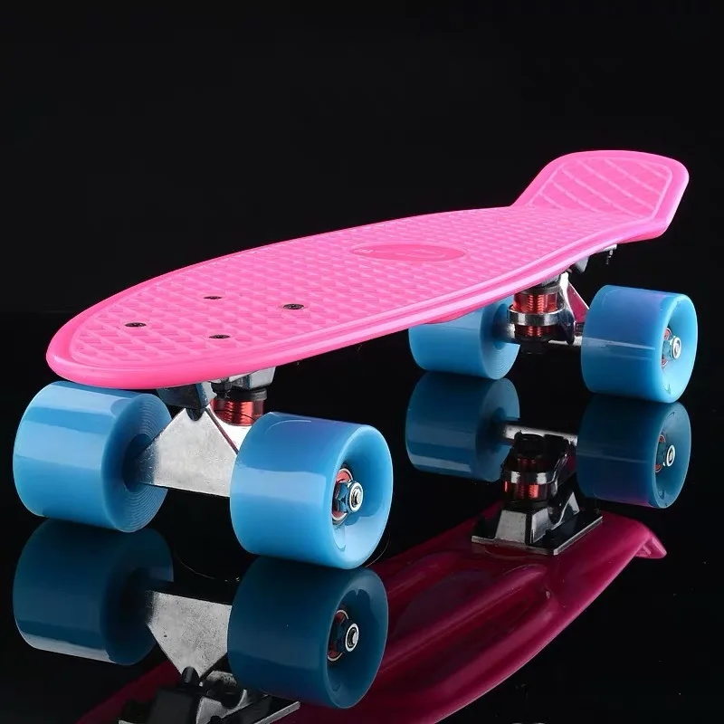 

Fishboard скейтборд мини доска для спорта на открытом воздухе Street борд Рыба Банан скейтборды с Led светильник Single Rocker Longboard