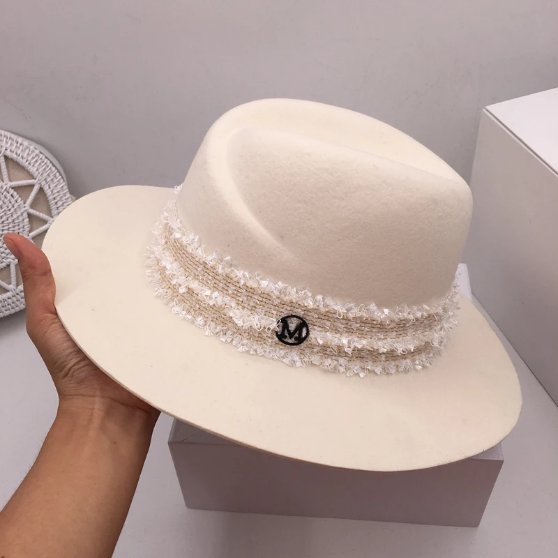 Белая шапка Ms Sir винно-красная прошитая шляпа с лентой | Аксессуары для одежды