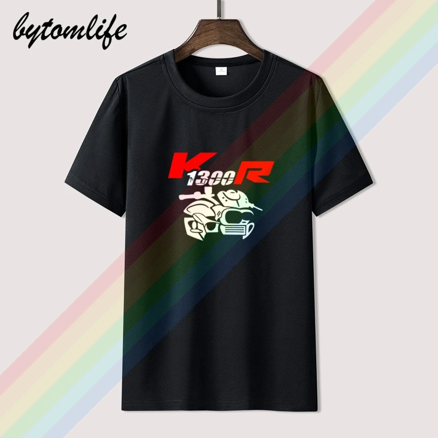 Мужская футболка с коротким рукавом черная хлопковая Футболка принтом BMW K 2021 R