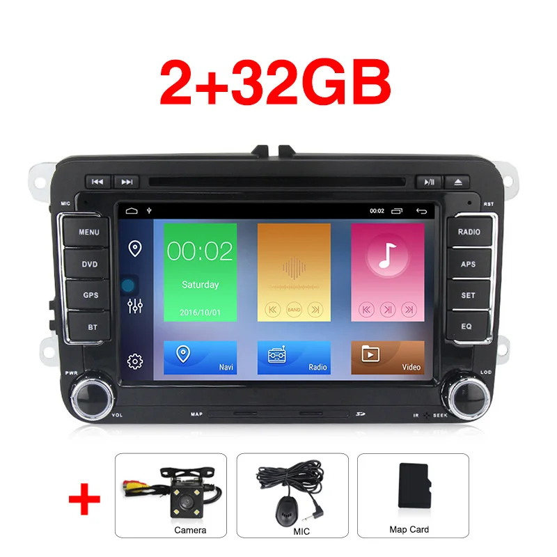 Car dvd camera Android 9,1 Автомобильный dvd Радио мультимедийный плеер для VW Skoda Octavia golf 5 6 touran passat B6 jetta polo tiguan gps - Цвет: Car dvd camera