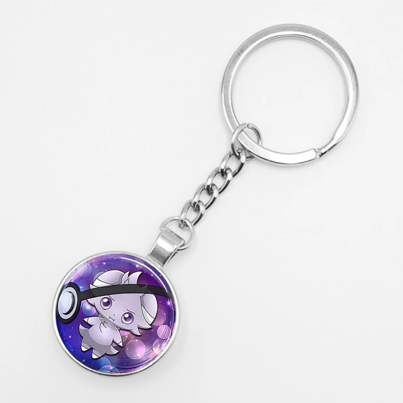 1 Горячее предложение! Распродажа! Ретро мини-сквиртл Eevee Vulpix простой аниме покемон го брелок пикачу стеклянный карманный монстр-брелок подвеска - Цвет: 1