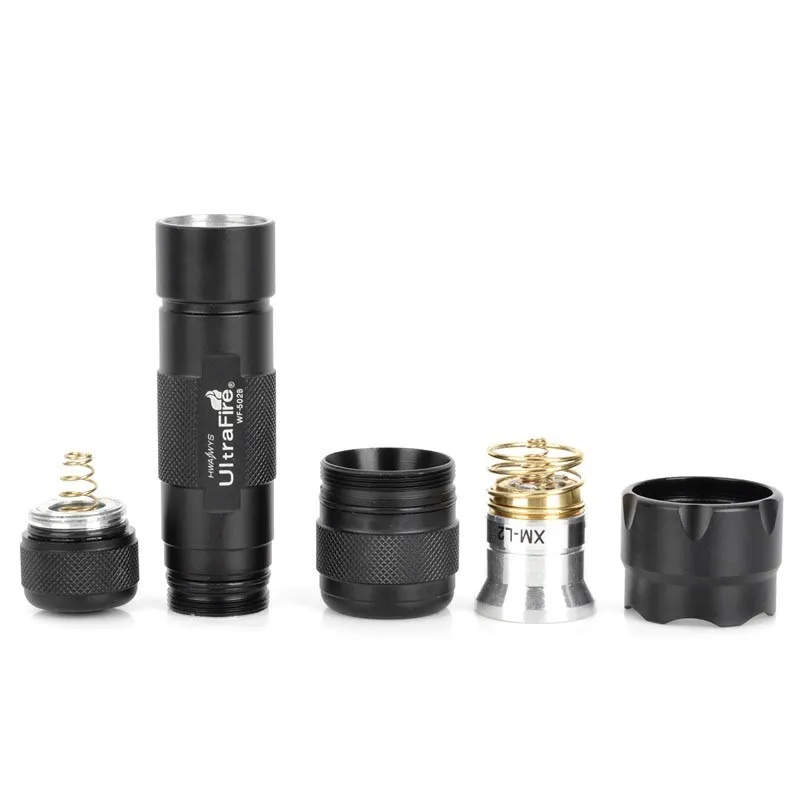 UltraFire Портативный светодиодный светильник-вспышка XML-T6/L2/V6 Лампа 18650 аккумулятор Высокая мощность перезаряжаемый фонарь охотничий светильник