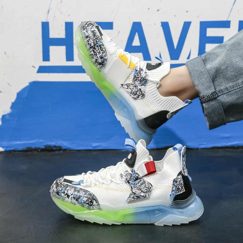 

Men Vulcanize Shoes Sneakers Breathable Men Casual Shoes No-slip Male Lace Up Men Shoes Lightweight Tenis Masculino Wholesale