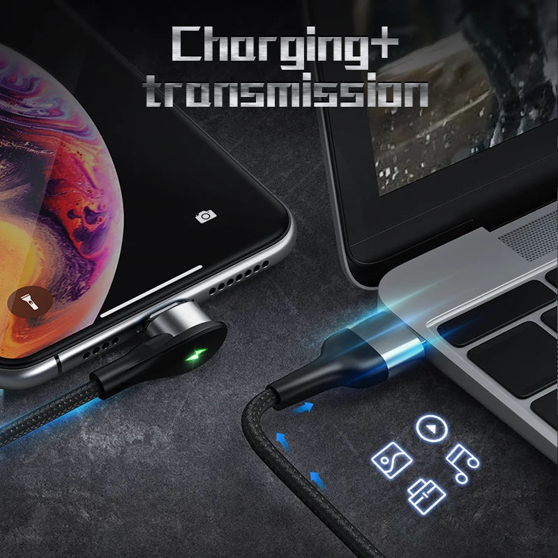 Магнитный USB кабель для быстрой зарядки Micro Type C IOS зарядное устройство iPhone 11 XR 7