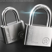 304 stainless steel padlock cabinet outdoor lock head furniture lock waterproof rust proof door lock same key with 4 keys