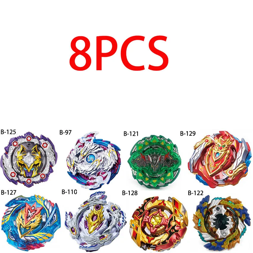 8pcs Новая комбинация Beyblade Burst набор игрушек Beyblades Арена Bayblade Metal Fusion 4D с пусковым устройством спиннинг топ игрушки - Цвет: 8pcs