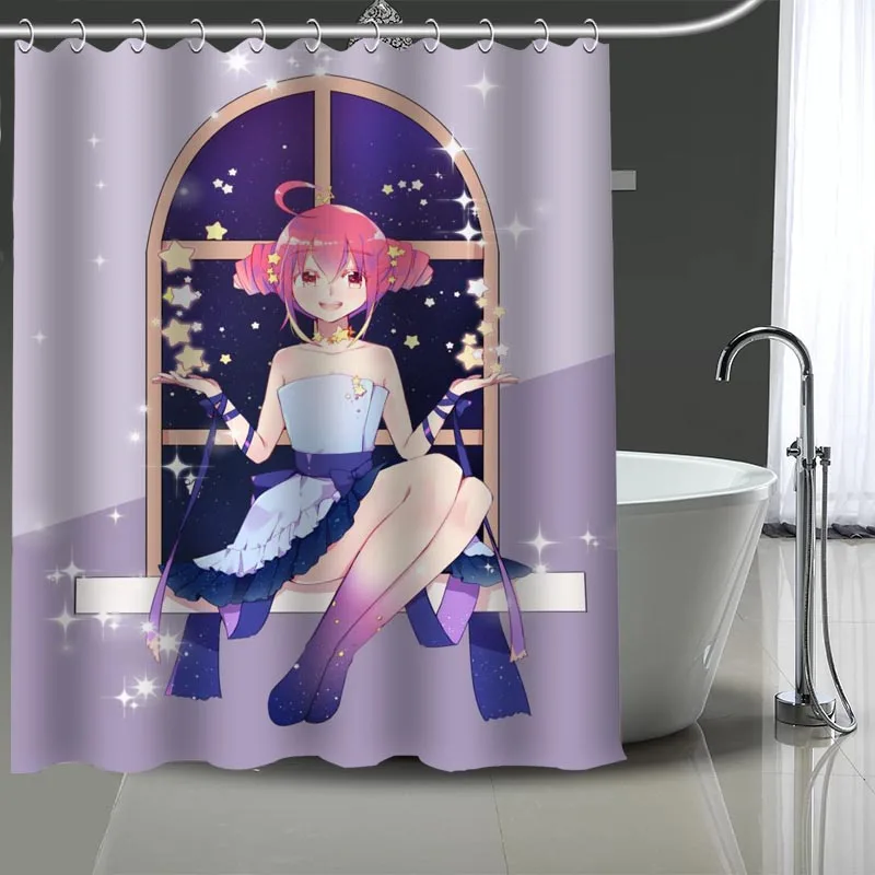 

Anime Custom Waterproof Shower Curtains Smile Precure! Curtain Bathroom Waterproof Polyester Curtains For Bathroom With Hook