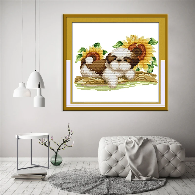 Набор для вышивки крестом Joy Sunday набор просмотра серии собак картины