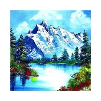 large lanscape diamond painting embroidery mountain lake room home decorate room decors aesthetic wall paintings art canvas new