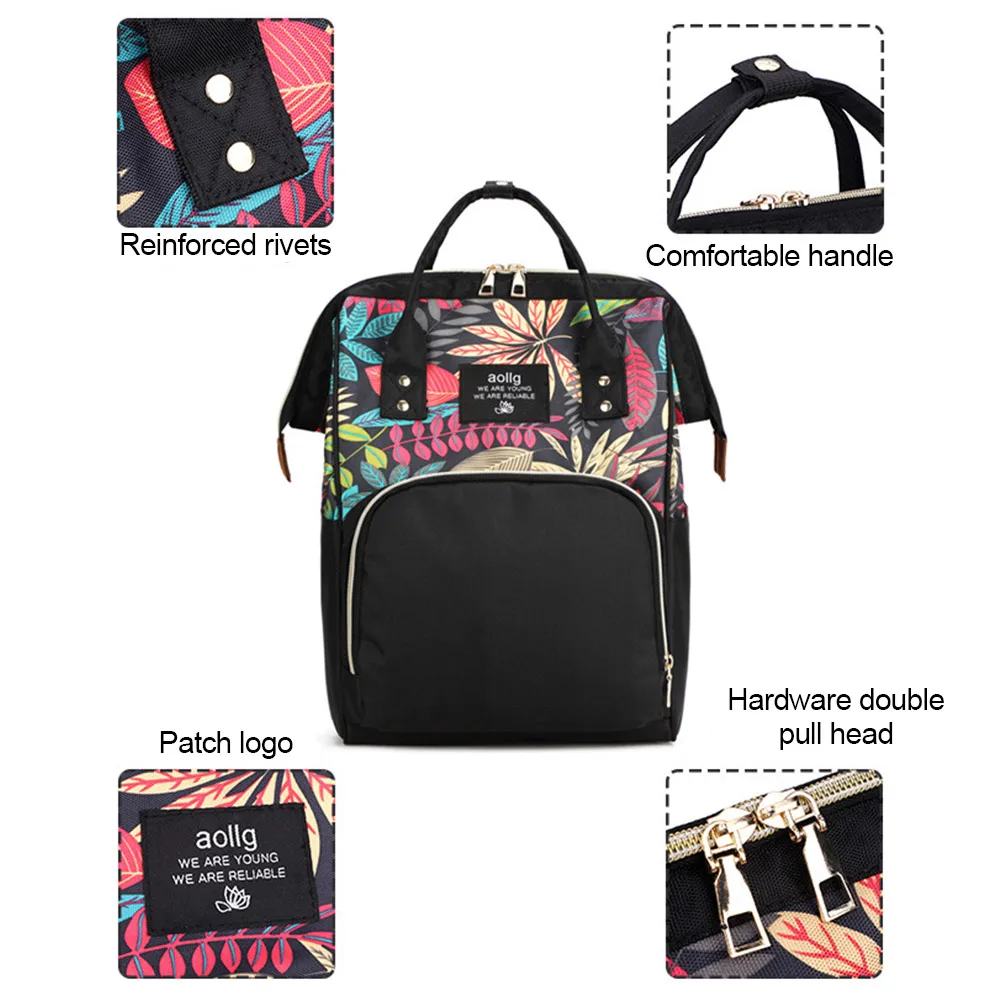 

Backpack Diaper Bag Large Capacity Nappy Backpack WaterResistant Portable Baby Bags With Adjustable Shoulder Straps cool