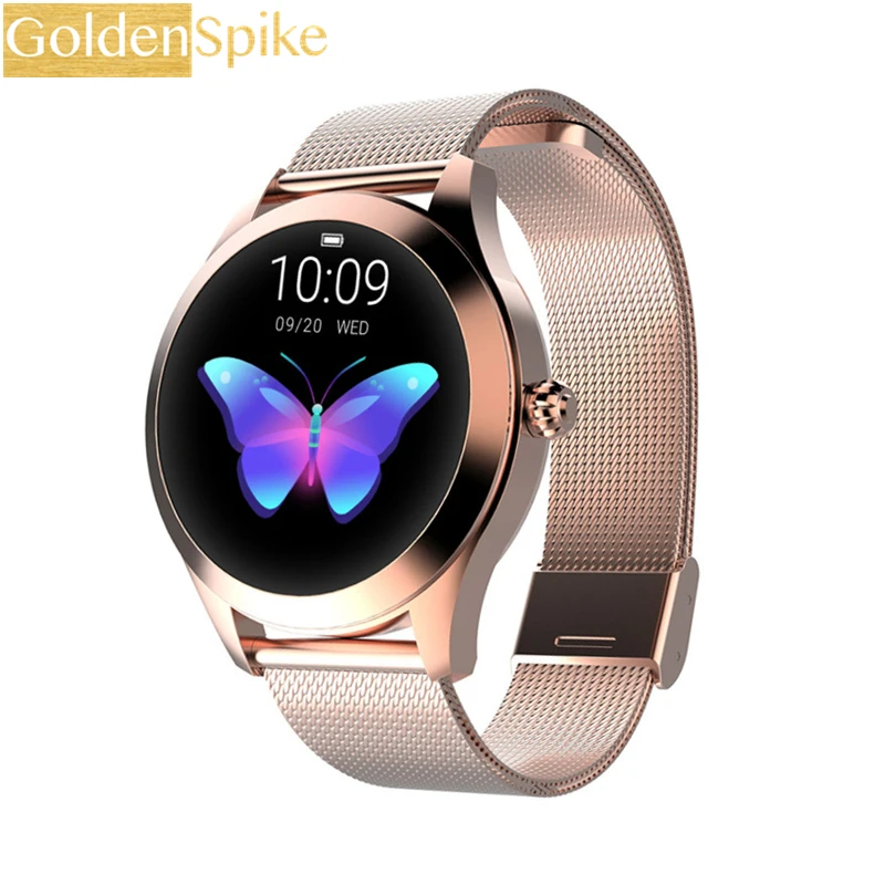 KW10 Для женщин модные часы Smart Watch сердечного ритма в режиме реального Bluetooth спортивные умные часы для фитнеса Женская физиологическим циклом Смарт-часы
