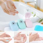 Одноразовые салфетки для мыла, 50 шт.коркоркор., портативные салфетки для мытья рук, листы для ароматизированных кусочков, мини-мыльная бумага, случайный цвет