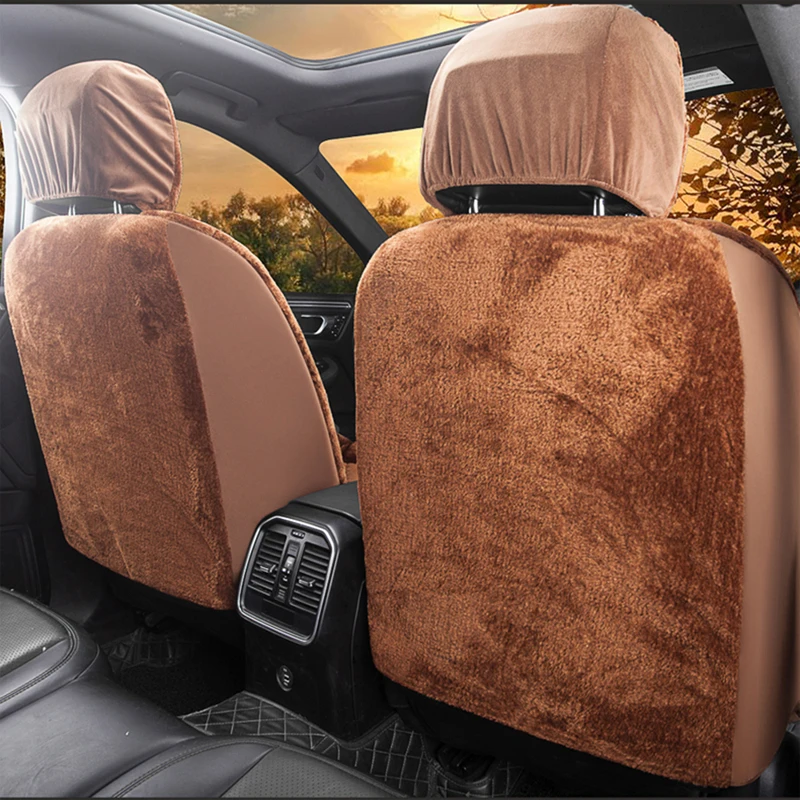 Чехлы для автомобильных сидений зимние теплые из искусственной шерсти skoda kodiaq rapid