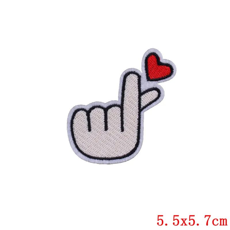 Prajna Cute Stars Patches DIY Colorful Ironing Patch For Clothing Heart Embroidery Applique Badge Kids Stickers Decor F | Дом и сад