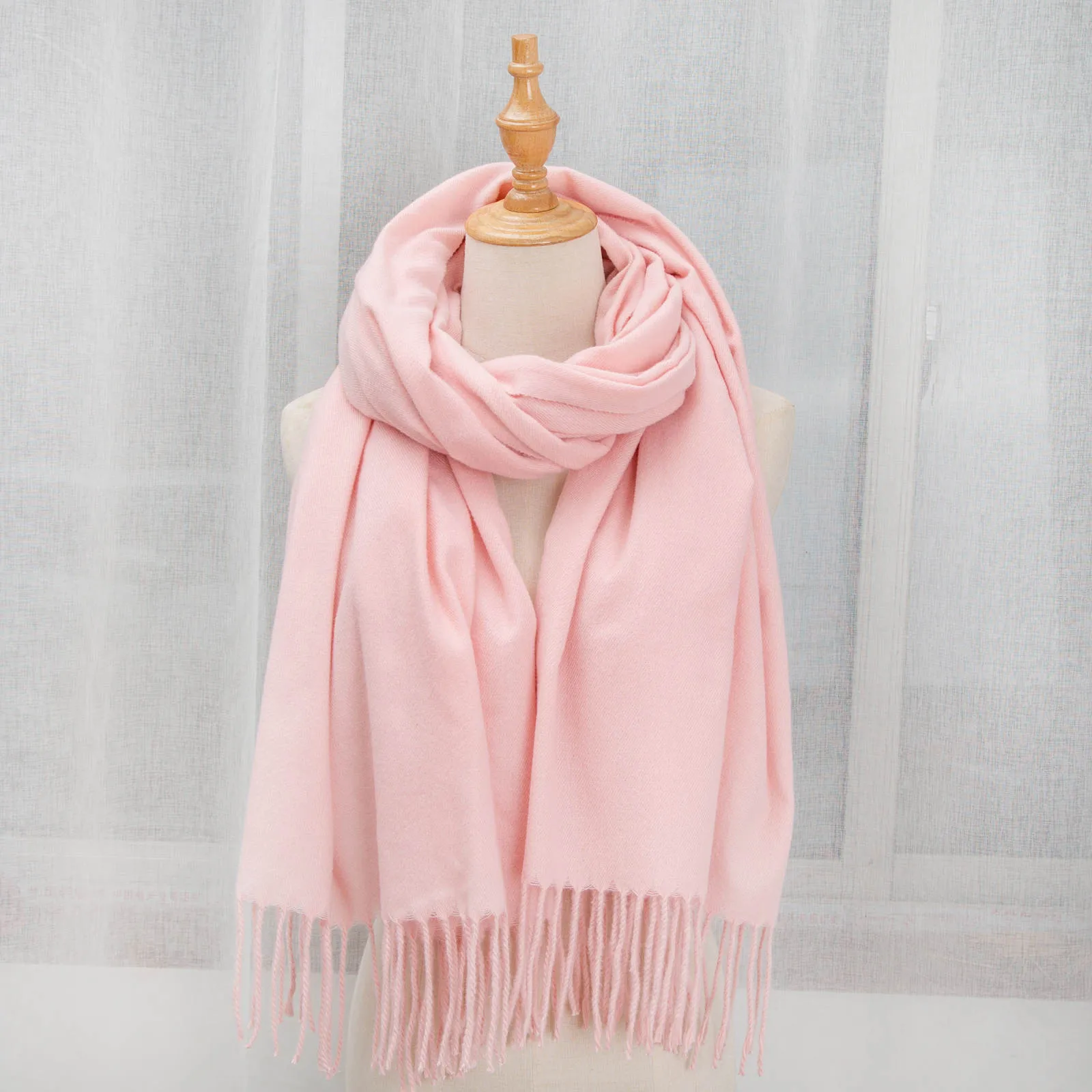 Мягкие кашемировые шарфы Новинка осени 2021 однотонные палантины тонкий длинный