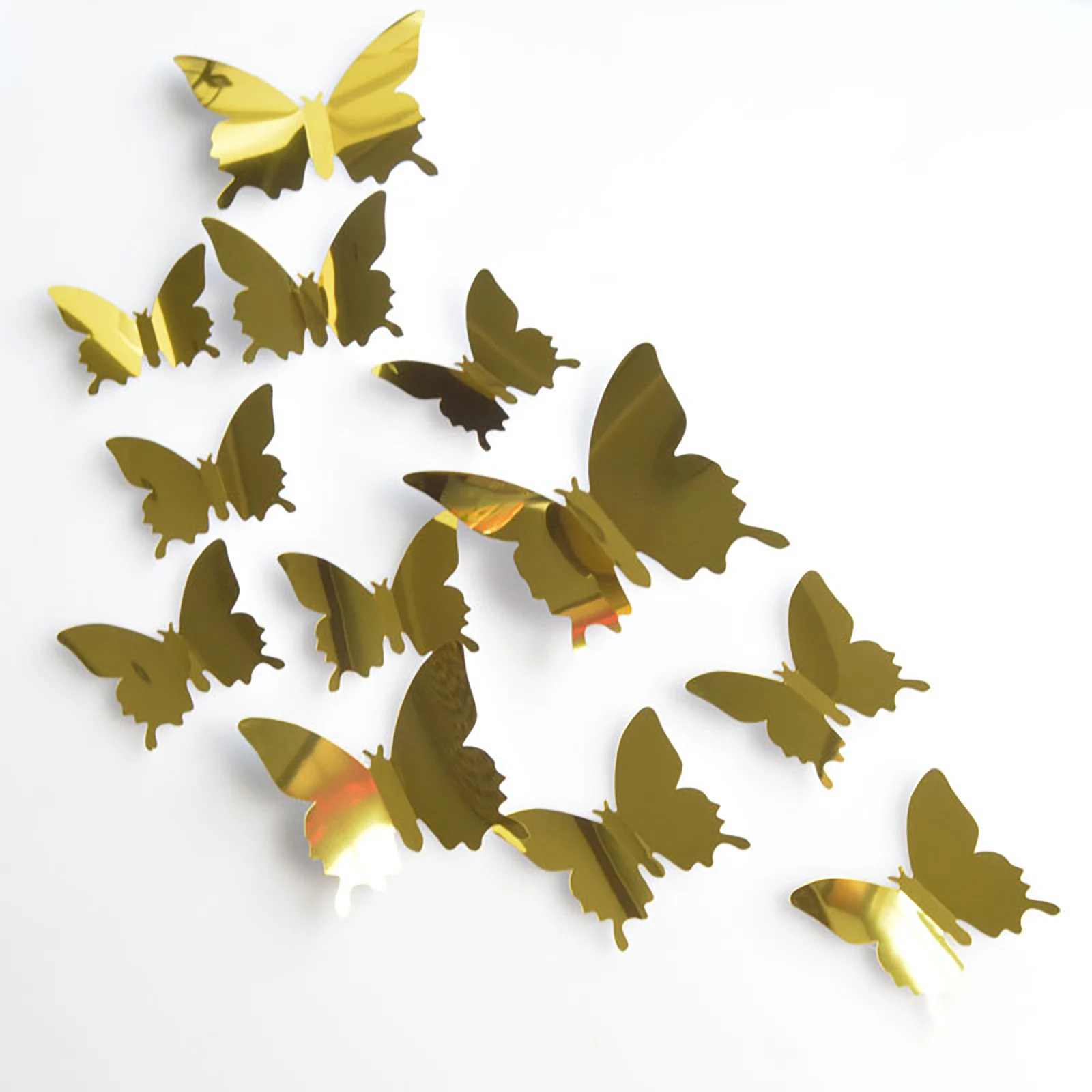 

120 Pcs 3D Butterfly Wall Stickers Multi-color Wall Decals Room Wall Decoration for Bedroom Party Wedding Decors