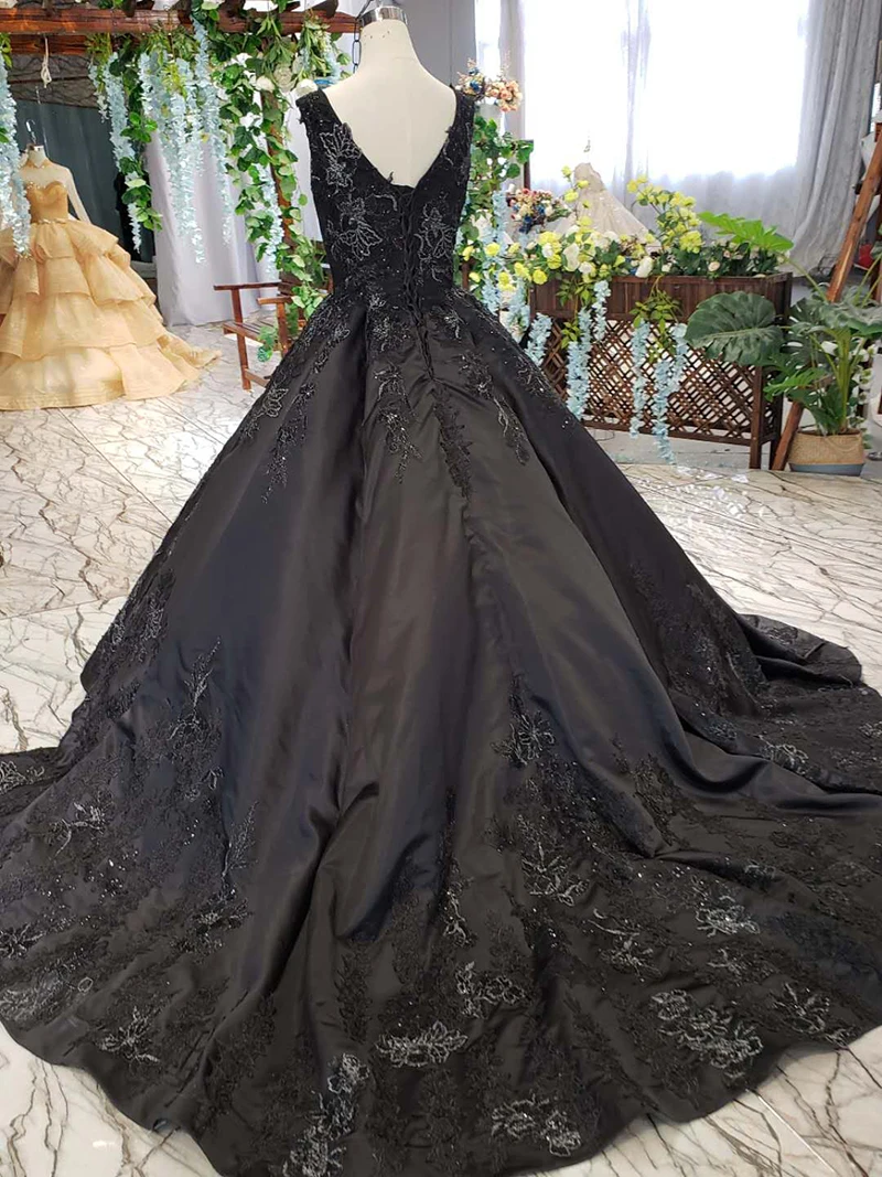 BGW 21519ht Black Evening Dresses For Special Occasions V Neck Sleeveless Satin Dress Long Gown 2019 Vestidos De Noche Elegantes