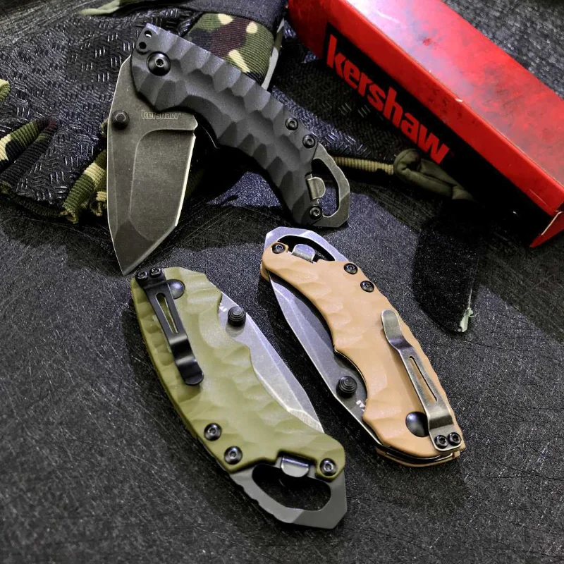 

Kershaw 8750 Tactical Folding Knife Outdoor Hunting Survival Self-defense Portable Edl Tool Gift Knife, Fork and Spoon Suit