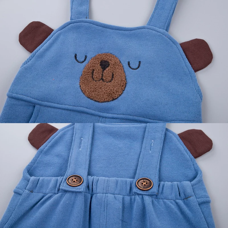 Одежда с милым медведем для маленьких мальчиков комплект: белая футболка