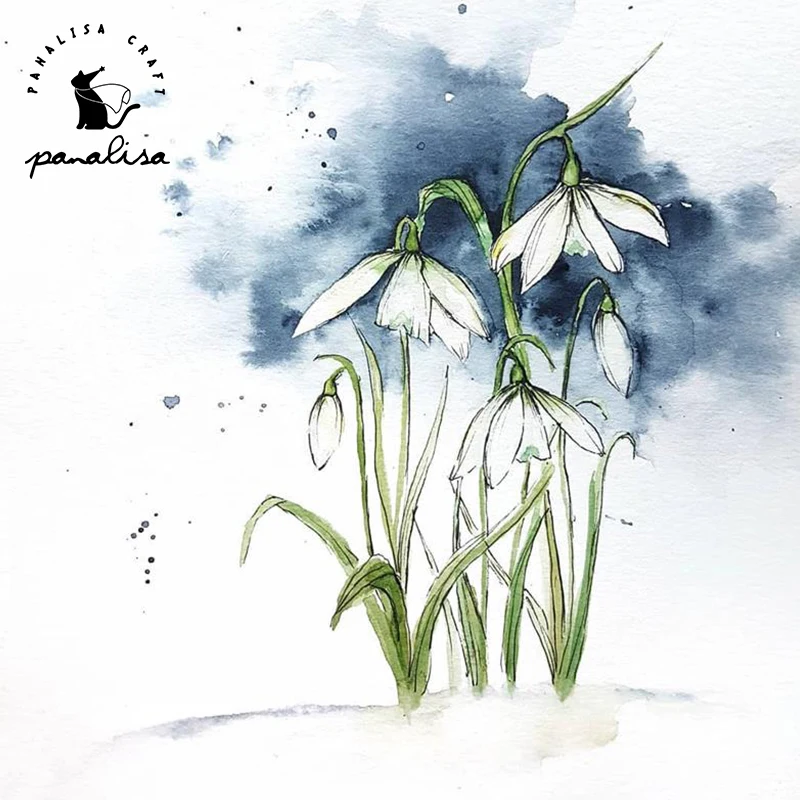 PanalisaCraft Садовый цветок прозрачный штамп для сделай сам скрапбукинг изготовление