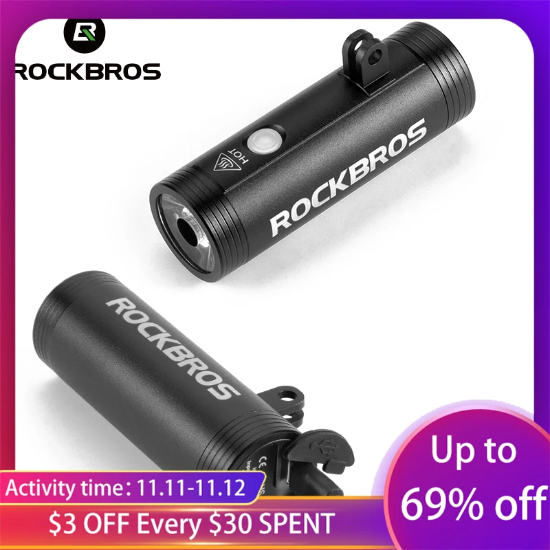 

ROCKBROS Bike Light Hoisting Headlights Multifunctional Holder Powerful Flash Light USB Charing Led Bicycle Front Light 4000mAh