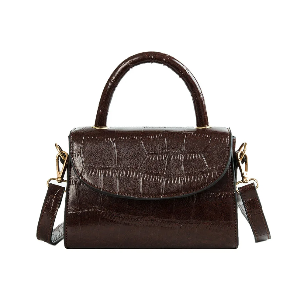 Женские сумки через плечо с узором под камень ручная сумка из искусственной кожи