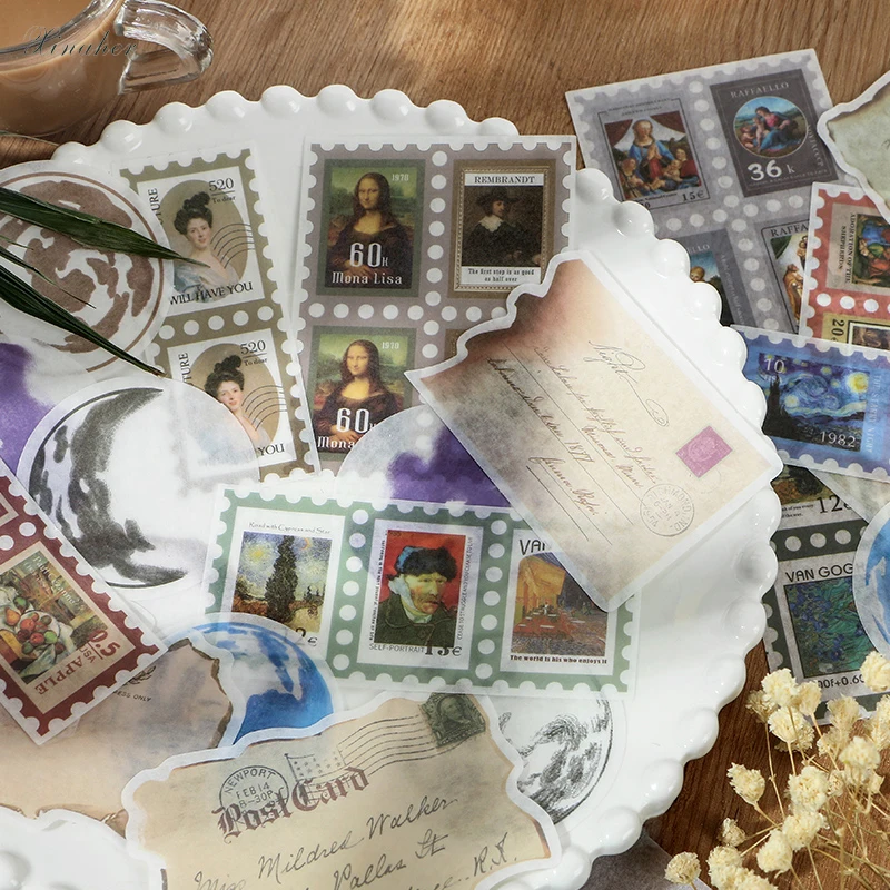 Винтажная Коллекция стикеров XINAHER 20 шт./лот с изображением Луны Набор наклеек