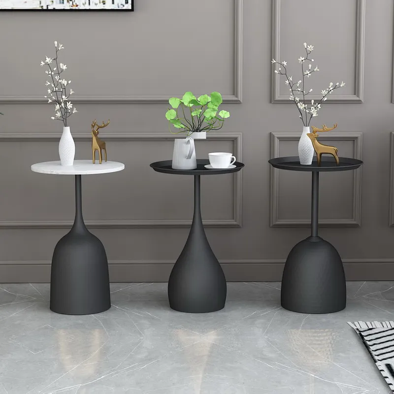 Твердый металлический поддерживающий скандинавский мраморный боковый