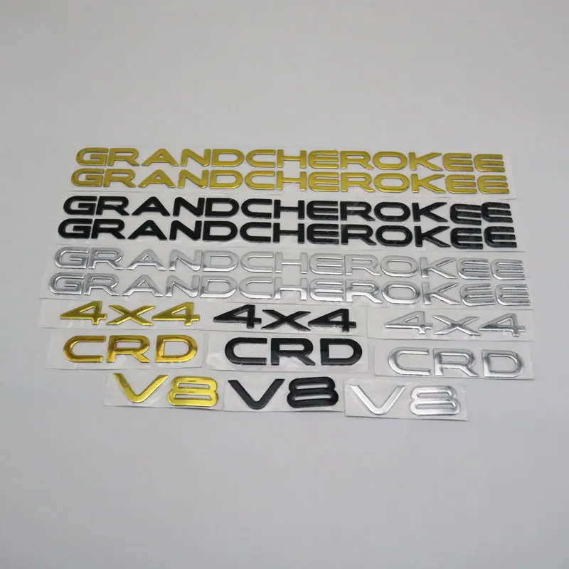 

For Grand Cherokee Patriot Wrangler Compass Renegade 4X4 CRD V8 Rear Trunk Fender Emblem Logo Letters