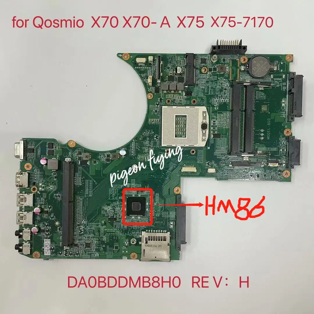 Материнская плата для ноутбука toshiba Qosmio X70 X75 X75-A X70-A HM86 DDR3 DA0BDDMB8H0 100% ТЕСТ ОК |