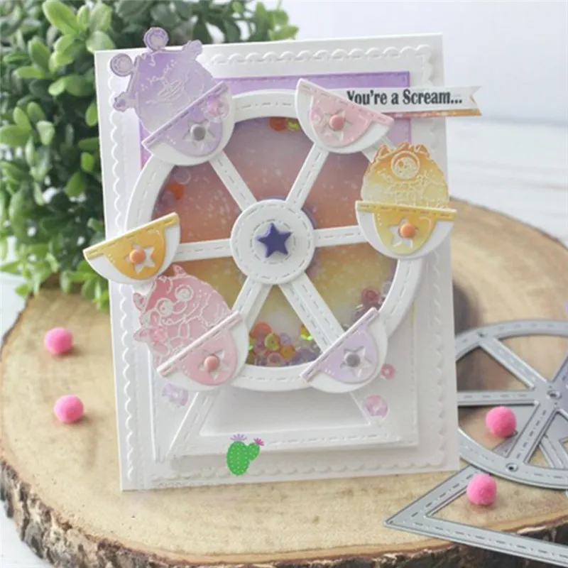 GJCrafts новые колесные штампы для скрапбукинга бумажный трафарет карточные