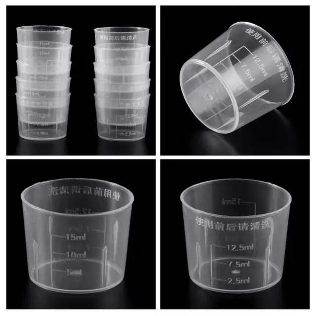 Plastic Medicine Measuring Cup  Plastic Liquid Measuring Cups - 10pcs 50ml  - Aliexpress