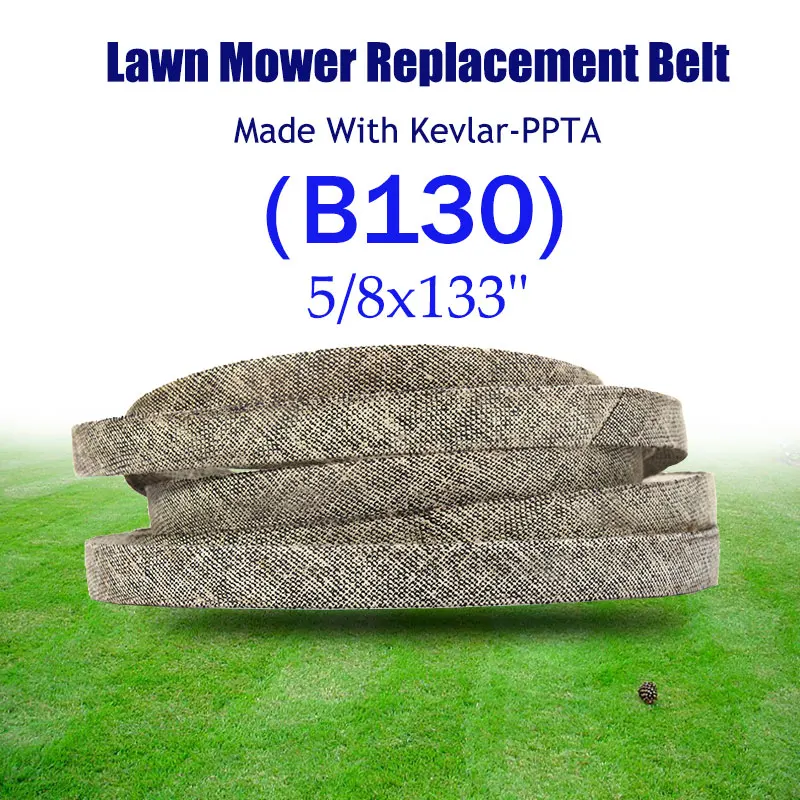 

Make with Kevlar Lawn Mower Belt Triangle Belt High Resistance 5/8x133" B130 For B/obcat 128003 For P/redator Pro with 61" deck