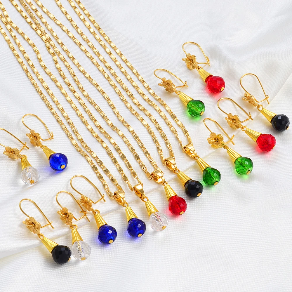 

Набор украшений Anniyo из Гавайских шариков, подвеска, ожерелья, хрустальные серьги в форме цветка, Гуам, Микронезия, ЧУК, понпей #253606