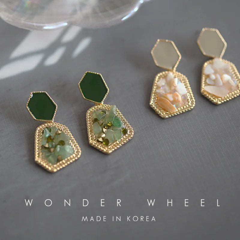 Серьги нестандартные в стиле ретро серебро 925 пробы с камнями|Серьги-гвоздики| |